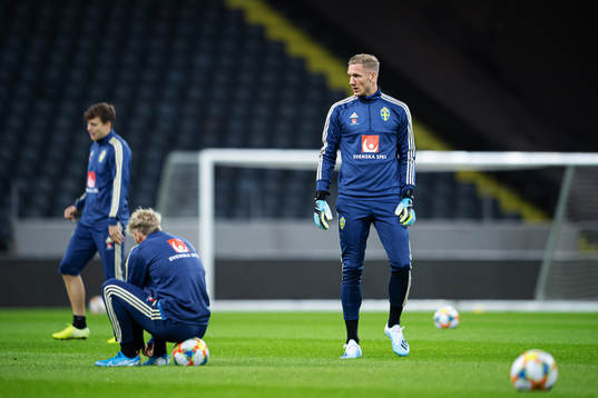 Goalkeeper Robin Olsen of the Swedish national football team