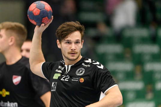 Varbergs Dante Lindén före handbollsmatchen i