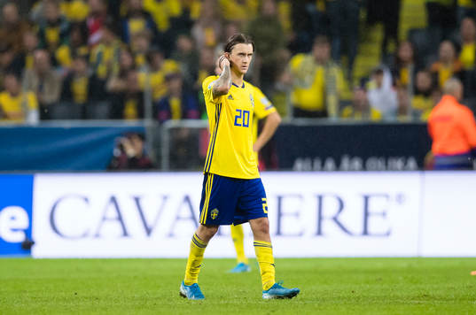 Kristoffer Olsson of Sweden looks dejected