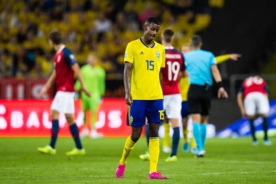 Alexander Isak of Sweden looks dejected
