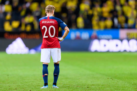The back of Martin Ødegaard of Norway