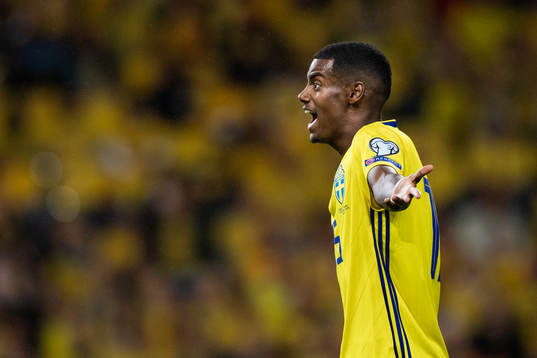 Alexander Isak of Sweden looks dejected