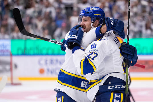 Leksands Marek Hrivik jublar