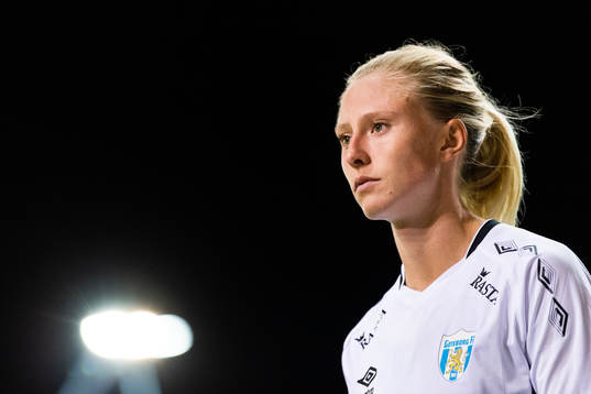 Rebecka Blomqvist looks dejected