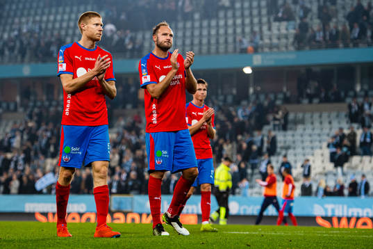Helsingborgs Markus Holgersson och Andreas Granqvist deppar