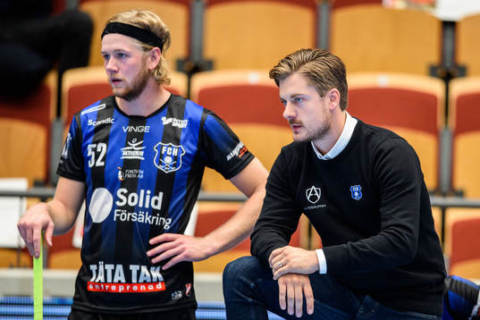 Helsingborgs Jonathan Skoglösa och tränare Niklas