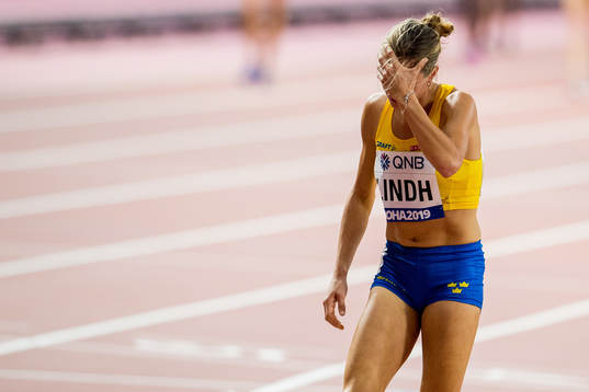 Lovisa Lindh of Sweden looks dejected