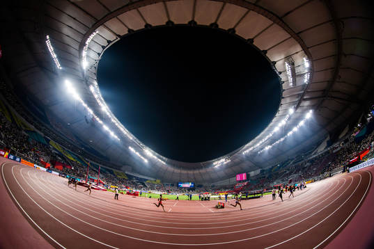 General view of 4x100m mixed relay