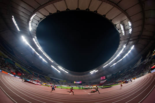 General view of 4x100m mixed relay