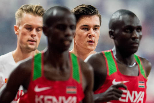 Filip and Jakob Ingebrigtsen of Norway compete in men’s