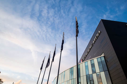 Exteriör av Helsingborg Arena