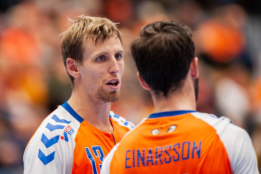 Kristianstads Olafur Gudmundsson och Teitur Örn Einarsson