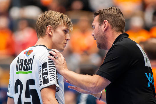 IFK Ystads Freddy Andersson och tränare Sebastian Seifert