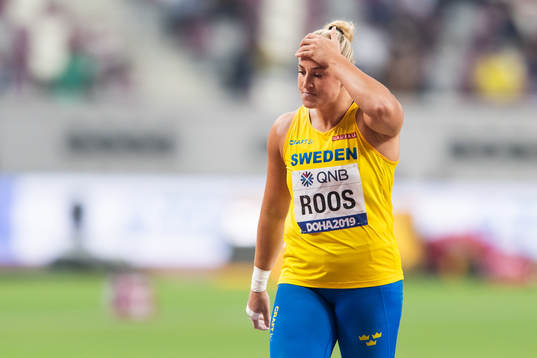 Fanny Roos of Sweden looks dejected when competing in