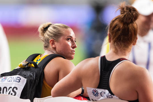 Fanny Roos of Sweden looks dejected when competing in