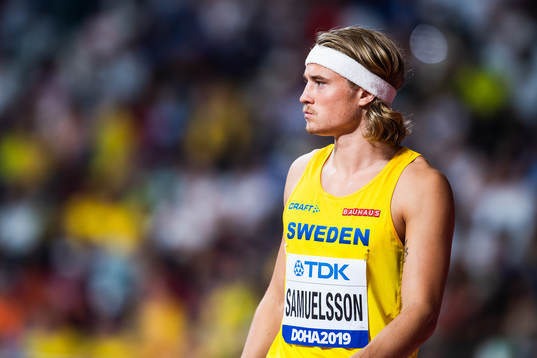 Fredrik Samuelsson of Sweden looks dejected when
