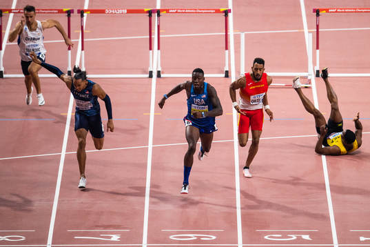 Pascal Martinot-Lagarde of France, Grant Holloway of USA,