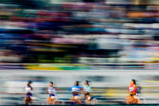 Dina Asher-Smith of Great Britain, Brittany Brown of USA,