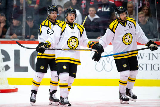 Brynäs Eric Norin, Emil Forslund och Lukas Kilström deppar