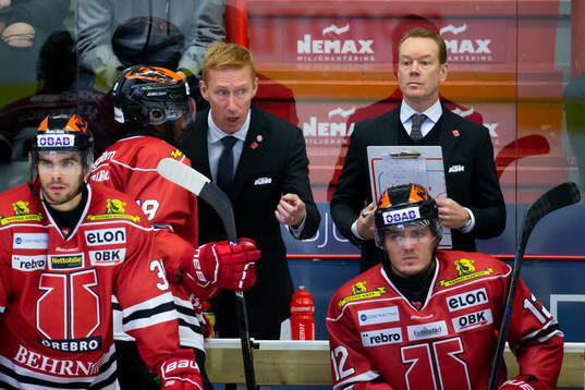 Örebros tränare Jörgen Jönsson och Niklas Eriksson