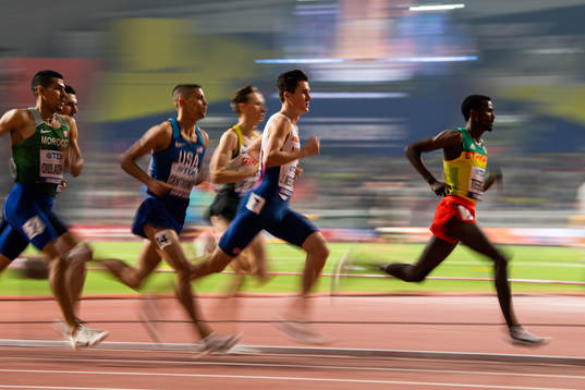 Jakob Ingebrigtsen of Norway (second from the right)