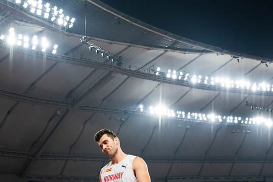 Martin Roe of Norway looks dejected when competing in the