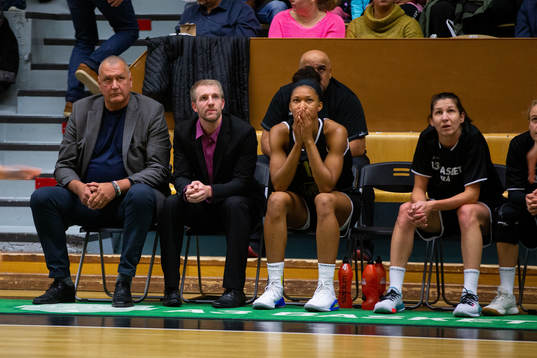 Umeås tränare Jan Enjebo och assisterande tränare Lucas