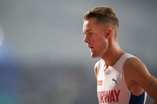 Filip Ingebrigtsen of Norway looks dejected