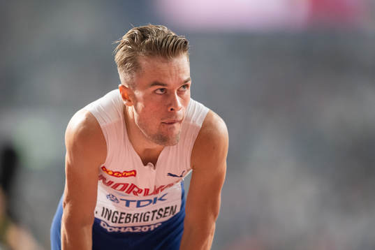 Filip Ingebrigtsen of Norway looks dejected