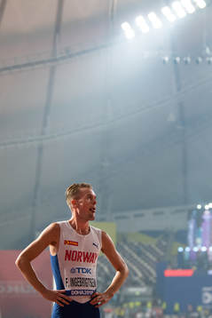 Filip Ingebrigtsen of Norway looks dejected