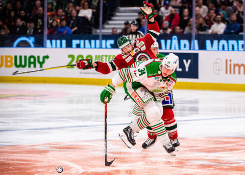Frölundas Karl Stollery och Rögles Adam Edström