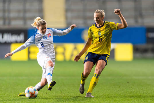 Klaudia Fabova of Slovakia and Magdalena Eriksson of Sweden