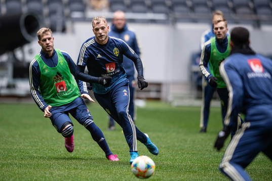 John Guidetti of the Swedish national football team