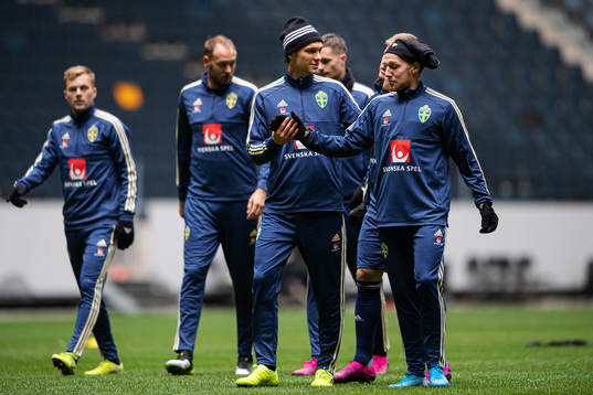 Albin Ekdal and Emil Forsberg of the Swedish national