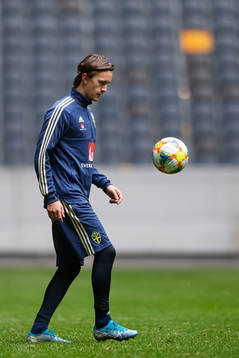 Kristoffer Olsson of the Swedish national football team