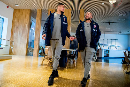 Bjørn Maars Johnsen and Haitam Aleesami of Norway