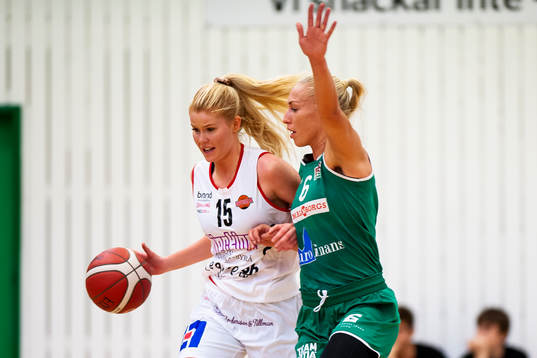 IK Eos Kajsa Lundahl och Uppsalas Louise Skyttevall
