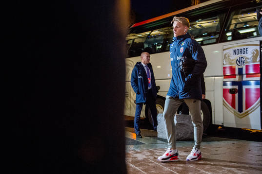 Martin Ødegaard of Norway arrives