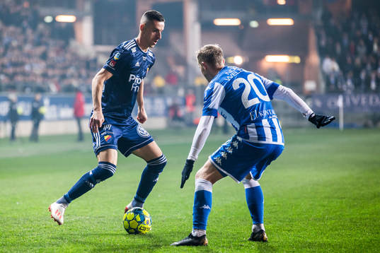 Djurgårdens Haris Radetinac mot IFK Göteborgs Victor