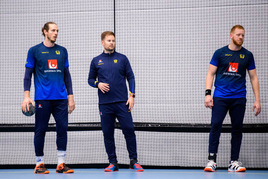 Kim Ekdahl Du Rietz, förbundskapten Kristjan Andresson och