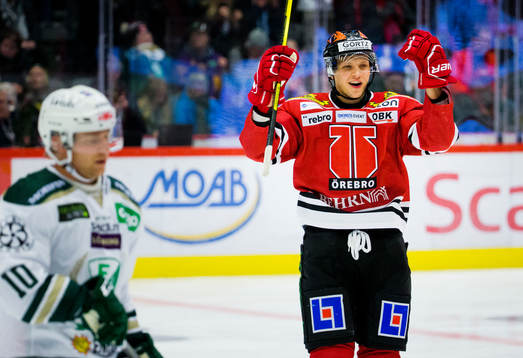 Örebros Kristian Näkyvä gör 2-0 och jublar och