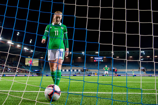 Laruen Wade of Northern Ireland looks dejected