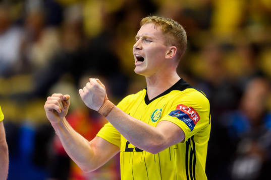 Sävehofs Jonathan Edvardsson jublar