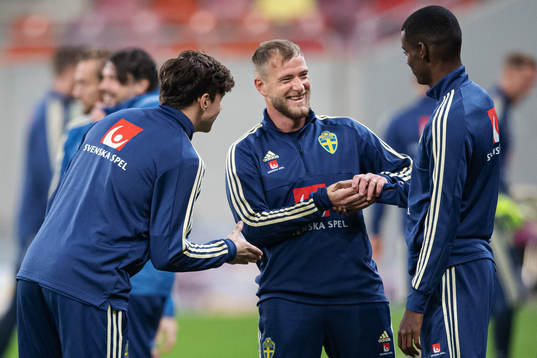 Victor Nilsson Lindelöf, John Guidetti and Alexander Isak