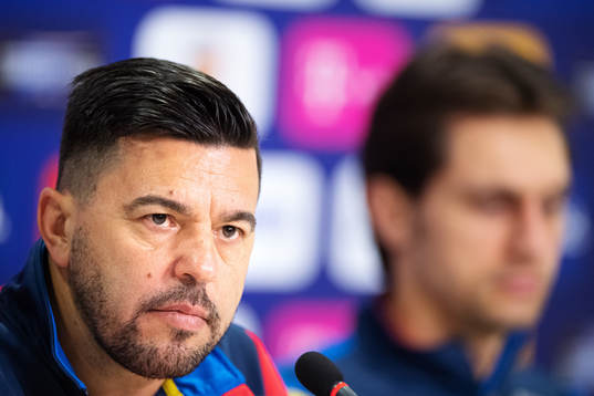 Head coach Cosmin Contra of the Romanian national football