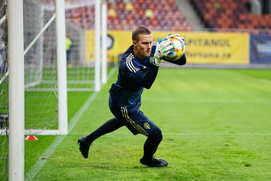 Karl-Johan Johnsson of the Swedish national football team