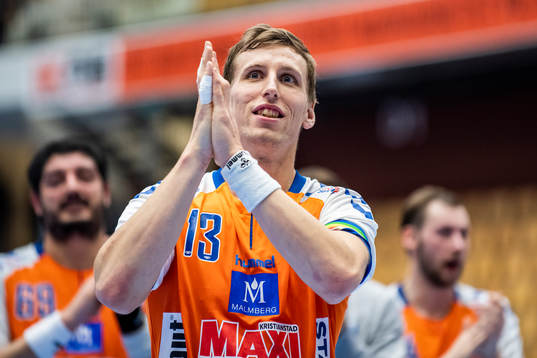 Kristianstads Olafur Gudmundsson jublar