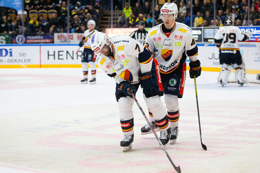 Djurgårdens Jason Garrison går av isen skadad