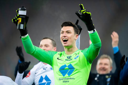 Goalkeeper Alexandro Marco Craninx of Molde celebrates