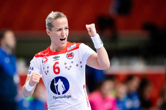 Heidi Løke of Norway celebrates